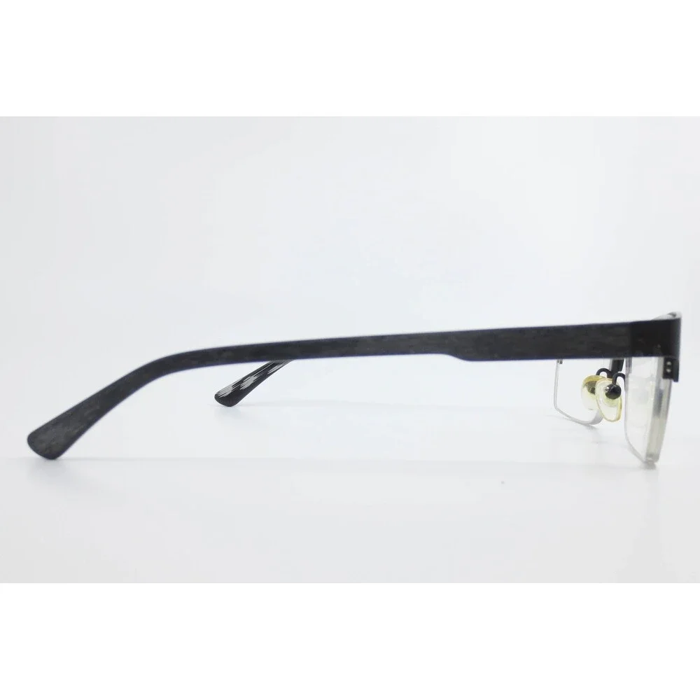 GO 1020 1600 Matte Black Semi Rimless Rectangular Eyeglasses 53-17-135